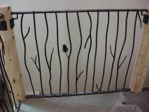 Pine cone railing